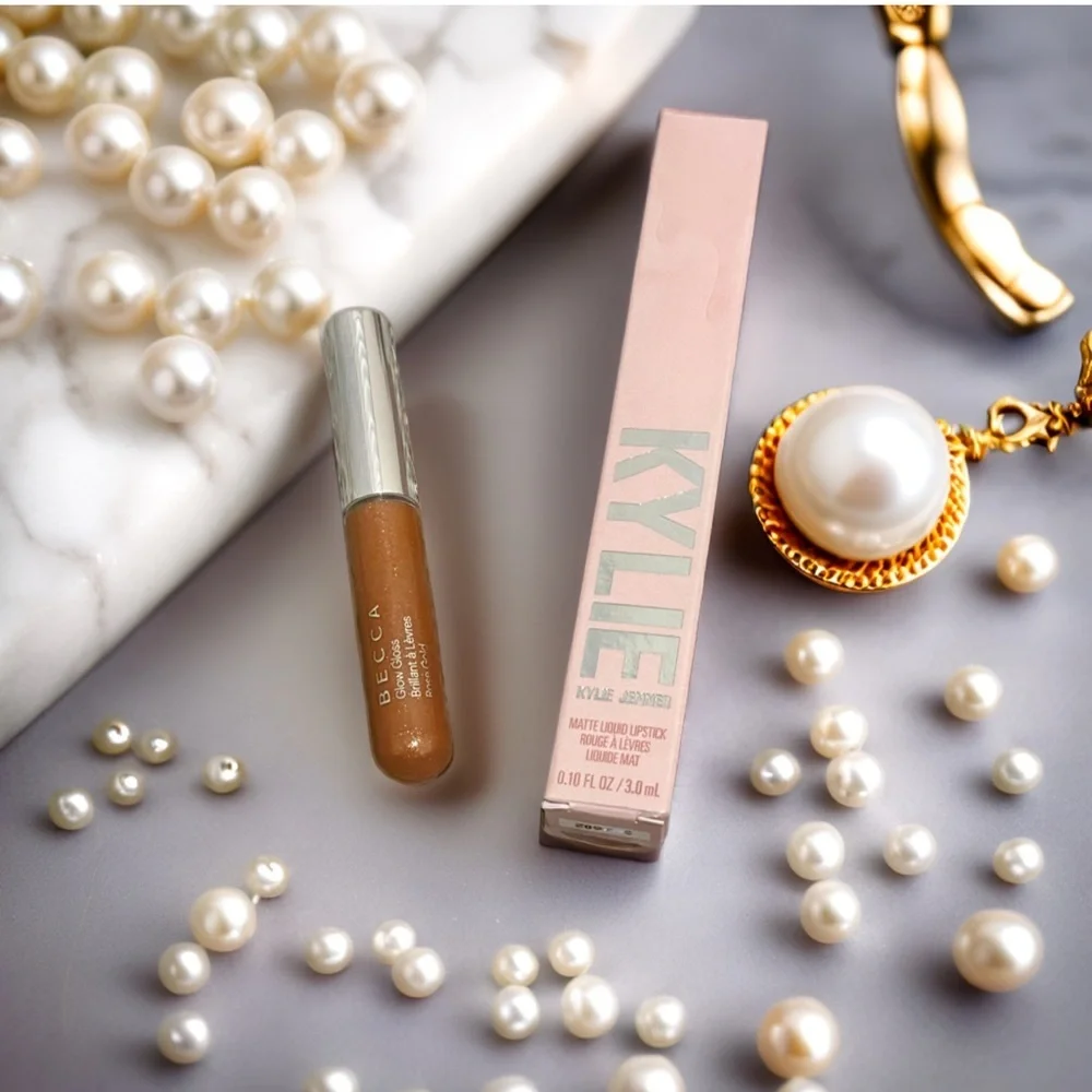 💋 KYLIE COSMETICS Matte Liquid Lipstick + BECCA Glow Gloss Set